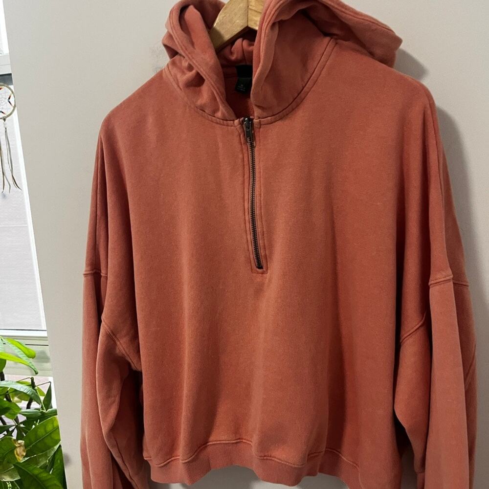 Wild Fable Salmon Pink Quart Zip Hoodie Size 2XL - Picture 4 of 5
